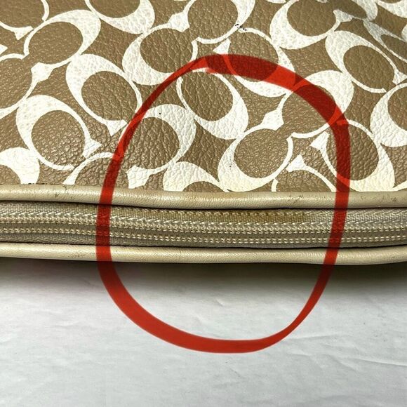 Coach Signature Logo Cosmetic Bag - Picture 3 of 8